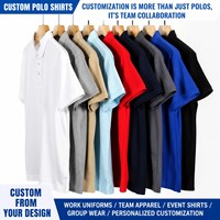Polo en piqué unisexe 210 g/m², résistant aux taches et imperméable, avec logo personnalisé, pour activités de groupe, uniforme d'équipe, vêtements de travail, t-shirt polo pour homme