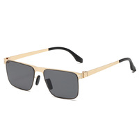 STORY STY9286A Lunettes de soleil légères à monture métallique Lunettes de soleil classiques vintage rectangulaires Lunettes de soleil de conduite dégradées
