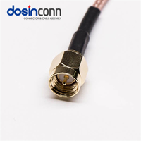 Connecteur SMA femelle traversant le panneau vers connecteur SMA mâle avec câble RG316, 50 ohms, 6 GHz