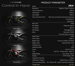 Hiệu suất cao rerode R1 + 17kw 72V 40Ah chất lượng hàng đầu off road núi E đi xe E Dirt xe đạp dành cho người lớn xe máy - Product Image 2