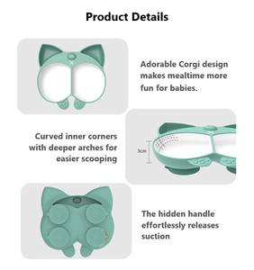 Ventouses en silicone de qualité supérieure, motif animalier de dessin animé, vaisselle pour bébés et enfants, pratique pour l'alimentation pendant les repas - Product Image 3