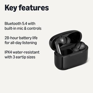 Audífonos Inalámbricos True Wireless con Cancelación Activa de Ruido (ANC), Resistentes al Agua IPX4, con Micrófono Incorporado y Carga, para Uso Diario - Product Image 2