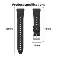 Bracelet de montre en silicone avec boucle en acier inoxydable pour Watch GT5 41 mm et GT5 Pro 42 mm, largeur 18 mm/20 mm, bracelet durable, 10 couleurs