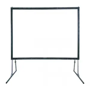 Factory Layout 150inch Front And Rear Material Fabric Projection Screen For Meeting Or Move Theater Fast Folding Screen