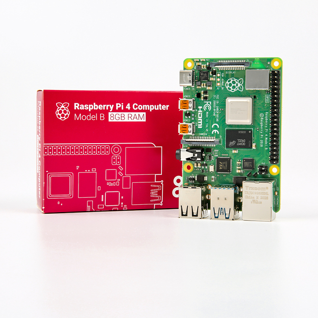 Raspberry Pi 4 Model B 8GB RAM Original Made In UK BCM2711 Quad-core Cortex-A72 1.5GHz 8GB RAM ith Dual Band