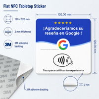 Carte NFC personnalisée espagnole pour avis Google, autocollant de table programmable en acrylique pour avis sur les réseaux sociaux des entreprises, carte de révision tactile