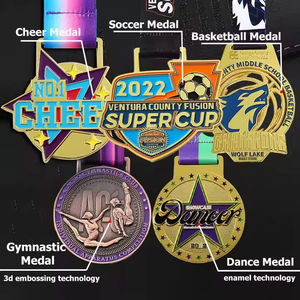 Lanière personnalisée avec logo, paillettes dorées, argentées, bronze, <span class=keywords><strong>médaille</strong></span> de gymnastique, <span class=keywords><strong>médaille</strong></span> de danse en métal pour les gagnants - Product Image 6