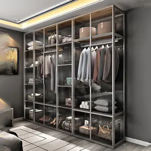 Biểu tượng tùy chỉnh giá cả tuyệt vời phòng thay đồ tủ quần áo phòng ngủ Tủ kết hợp tầng để trần mở tủ quần áo