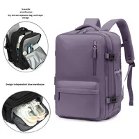 Nouveau sac à dos pour ordinateur portable unisexe tendance de marque, multi-compartiments, séparation sec/humide, bretelles incurvées, polyester Oxford