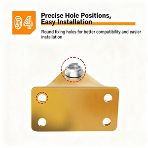 Roue à gorge en V pour portail avec support au sol, robuste, double roulement, en acier galvanisé, pour porte coulissante, certifiée CE, OEM disponible - Product Image 3