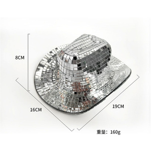 Chapeau de cowboy miroir disco pour animaux de compagnie, accessoires de fête pour chats et chiens, vente en gros à <span class=keywords><strong>prix</strong></span> abordable - Product Image 2