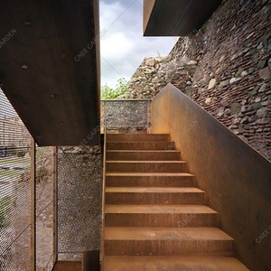 <span class=keywords><strong>Escalier</strong></span> de jardin antidérapant Projet extérieur Structure en acier Risers de <span class=keywords><strong>marche</strong></span> de jardin <span class=keywords><strong>Escalier</strong></span> en acier Corten antirouille - Product Image 5