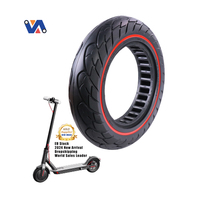 Neumático Sólido Rojo 10X2.125 con Anillo Rojo para Xiaomi M365/PRO/PRO2/1S Kukirin M4/M4 Pro Kukirin G2 Max Scooter, Disponible en la UE a Bajo Costo