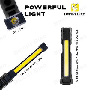 Sáng chim có thể gập lại từ <span class=keywords><strong>COB</strong></span> làm việc ánh sáng 310lm USB sạc <span class=keywords><strong>LED</strong></span> kiểm tra đèn pin với móc cho sửa chữa xe khẩn cấp - Product Image 5