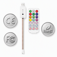 Controlador de Música LED USB SP620E, Control por Aplicación SPI, Control Remoto IR de 21 Teclas, 600 Píxeles, Salida con Cable DC5V, Regulador RGB, Micrófono Integrado