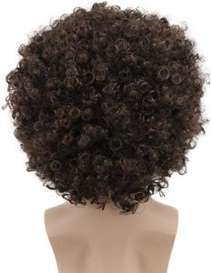 <span class=keywords><strong>Parrucca</strong></span> <span class=keywords><strong>Afro</strong></span> Colorata a Onde Corte per Uomo e <span class=keywords><strong>Donna</strong></span>, Resistente al Calore, per Halloween e Cosplay, Personalizzabile all'Ingrosso - Product Image 4