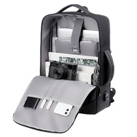 Sac à dos extensible pour ordinateur portable 15,6 pouces, imperméable, pour voyages d'affaires, avec port USB, grande capacité, sac à dos urbain pour la journée