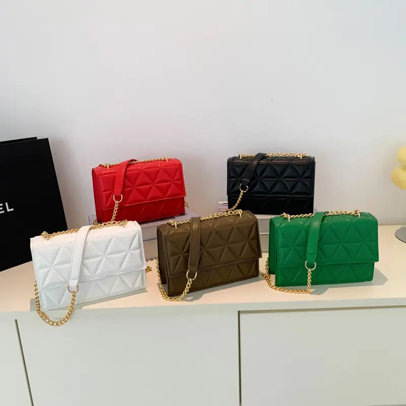Piccole borse per le donne borse quadrate moda borse a tracolla a catena alla moda borsa a buon mercato di lusso
