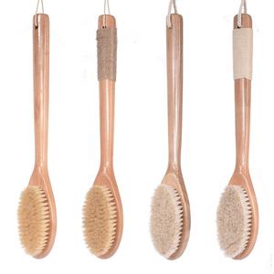 Manico lungo strumento per la cura del corpo con varie setole di cinghiale di cavallo spazzola da bagno per la pelle posteriore utile spazzole da bagno spugne scrubber - Product Image 1