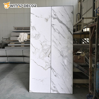 Panneau Mural en Plastique à Impression Numérique Effet Marbre, Feuille Alternative au Marbre UV, Panneaux PVC pour Hôtels