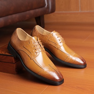 Chaussures habillées italiennes pas chères pour hommes, en cuir véritable, style classique, pour affaires, grandes tailles EUR 38-46 - Product Image 1