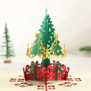 Custom Printing logo Words 3d Pop up Christmas Greeting Card with Envelope - Product Image 6