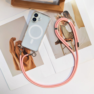 Pour <span class=keywords><strong>iPhone</strong></span> 17 16 15 Pro Max Nouveau TPU PC Cristal clair magnétique étui de téléphone portable <span class=keywords><strong>avec</strong></span> dragonne Bandoulière Nylon Longe - Product Image 6