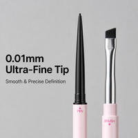 Crayon pour les yeux avec pinceau de mélange coudé, pour un look ailé sans effort, pointe de précision et pinceau doux pour une définition parfaite des yeux