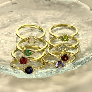Anillo Personalizado de <span class=keywords><strong>Plata</strong></span> de Ley 925 Chapado en Oro de 14K, Estilo Vintage, Regalo de Boda o Cumpleaños para Mujer, con Piedra Preciosa Natural Infinita y Colorida - Product Image 2