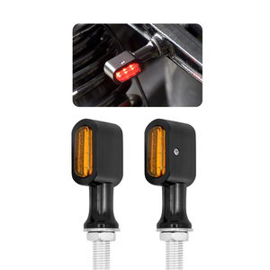 Motorcycle Mini Bolt <b>LED</b> Turn Signal Brake Running <b>Light</b> For Harley Road King Fatboy Touring Glide 3/4 <b>Wire</b> Black Chrome Amber - Product Image 3