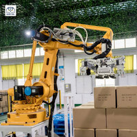 Lengan Robot Palletizing Otomatis untuk Lini Pengemasan, Palletizer Robot 4-Axis Terkontrol PLC