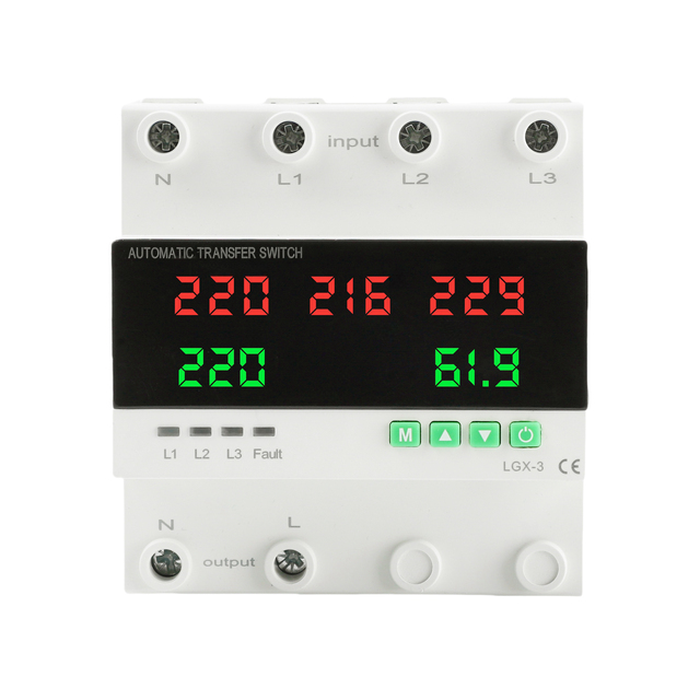 Dual-power Automatic Transfer Switch 5-way Three-way Conversion ATS Over-under-voltage Over-current Protector
