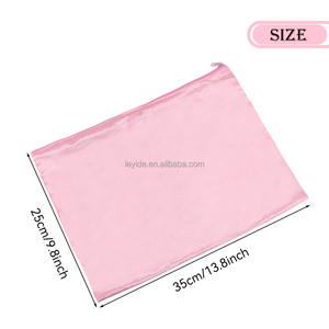 AliLeader özel Logo saç ekleme çanta peruk ambalaj çanta fermuar ipeksi saten saç demetleri peruk çanta - Product Image 5