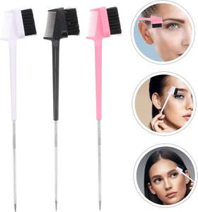 Cepillo de doble punta 3 en 1 para cejas y control de bordes, personalizado para salón, marca privada - Product Image 3