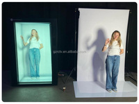 Caja Holográfica 3D Interactiva Blanca de Tamaño Personalizado |   Pantalla LCD Transparente Táctil para Negocios con Proyección en Tiempo Real