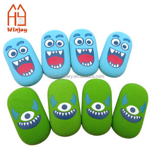 Couleur unie Logo personnalisé Publicité Imprimé Cadeau <span class=keywords><strong>Savon</strong></span> Gomme <span class=keywords><strong>Noir</strong></span> Blanc Beige Gris 3D Ovale Pebble Gommes pour l'école et le bureau - Product Image 6