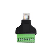 Connecteur de câble réseau RJ45 vers 8 broches sans soudure, adaptateur de communication réseau 8P8C pour contrôle industriel