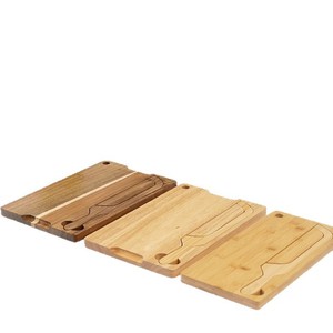 Juego de cuchillos para pan de madera con tabla de cortar rectangular multifunción para uso en la cocina - Product Image 5