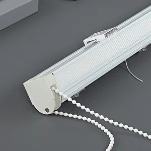 Metal Curtain Blind Track Wall Mounted Curtain Roman Blind Anti-corrosion Office Curtain Single Track With Roller Shades