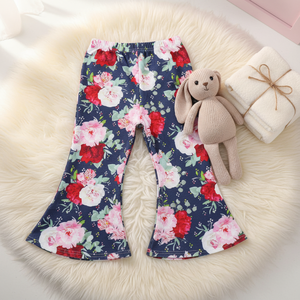 ODM OEM Maßgefertigte Vintage Leopardenmuster Gestrickte Mädchen-Schlaghose Kinder Lange Alltags-Hose - Product Image 6