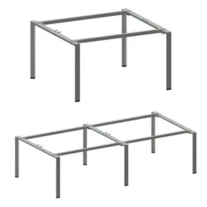 Rectangular metal table legs for office desk