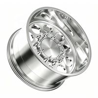 Jantes arrière doubles robustes forgées pour camions plats de transport de camping-cars surélevés, vente en gros, personnalisées, OEM