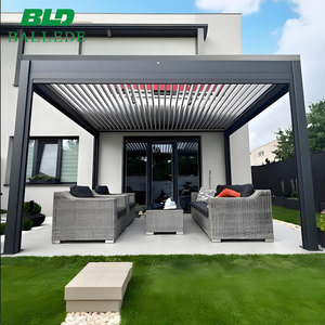 Pergola en aluminium sur mesure pour terrasse, robuste, imperméable, auvent extérieur en aluminium, couverture de patio à lames orientables - Product Image 5