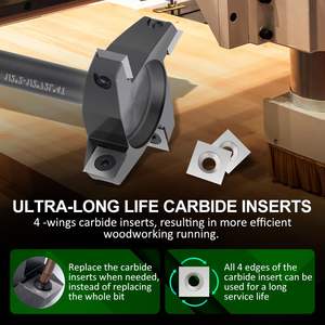 Miaorui 12.7*63.5*70L*4T Fraise à rainurer à insert pour fraisage CNC, pour le travail du <span class=keywords><strong>bois</strong></span> - Product Image 6