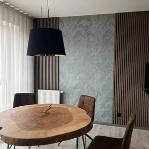 Panneau acoustique en bois plaqué laqué, 24x95 pouces, panneau mural absorbant le son en MDF PET composite pour studio, hôtel, taille personnalisée - Product Image 1