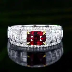 SGARIT Wholesale Fine Jewelry 3.97g 18k Gold 0.98ct Natural Pigeon Blood Ruby Ring Natural Gemstones Jewelry 18K Gold Jewelry