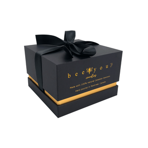 Custom Logo Candles Jars Glass Black Lids And Boxes Kraft Scented Unique Paper Box Packaging For Candle