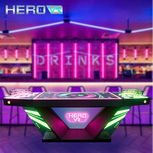 HEROVR Machine à lancer de bière mobile en acier inoxydable poli miroir, design modulaire, LED 16 couleurs pour Pong multijoueur - Product Image 3