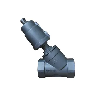 Valve Manufacture YS Stainless Steel Threaded Air Control Pneumatic Actuator Angle Seat Valve