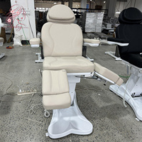 Table de massage électrique de luxe en cuir synthétique réglable pour salon, tatouage, pédicure, physiothérapie